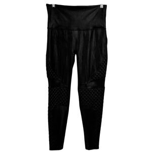 Spanx Faux Leather Moto Leggings‎ Black Size XL